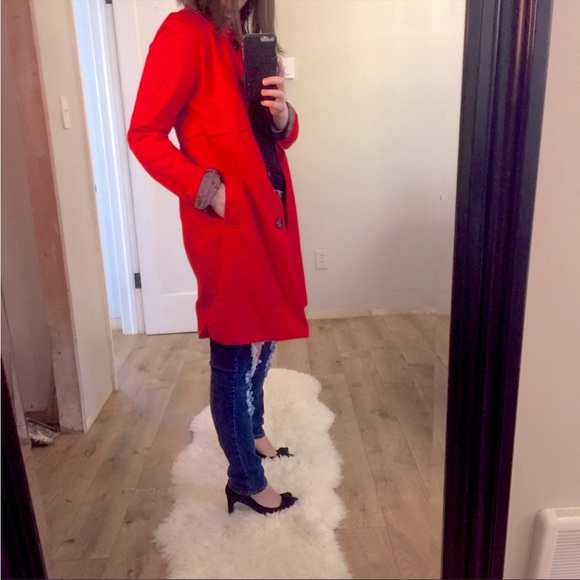 Red Bird Trench Coat - Picture 7 of 14
